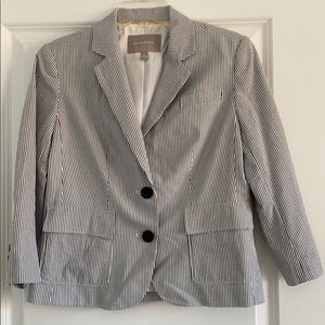 Banana Republic grey/white stripe blazer